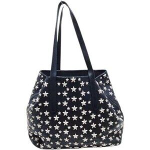 (L4) Jimmy Choo Tote Bag Black Leather